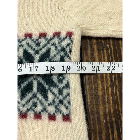 LAND’S END VINTAGE NORDIC FAIR ISLE WOMEN SWEATER M - Picture 5 of 7